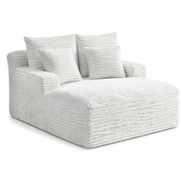 SINOMAX OEM ODM Personnalisable Grande Chaise Longue Intérieure Trois Places Canapé en Tissu sans Structure Canapé-Lit Doux en Coton Côtelé