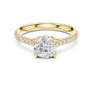 LUMINOUS 10K Gold Plated Fashion <b>Statement</b> <b>Ring</b> for Women with Round Brilliant Cut CZ Diamond (Ethnic Style) - Product Image 4