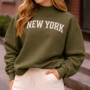 Sudadera Premium de Invierno para Mujer, Cuello Alto, Talla Grande, Interior de Felpa Térmica, Exterior de Mezcla de Algodón Resistente - Product Image 1