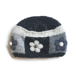 Bonnet en tricot jacquard avec lettres et strass pour homme et femme, en laine crochetée, chaud et confortable pour l'hiver et le ski - Product Image 1