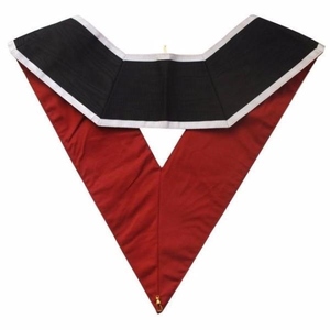 Collier du Rite Écossais 32e Degré, Ruban Moiré Noir, Bordures Blanches, Régalia Maçonnique, Accessoires du Rite Écossais, Collier de Franc-Maçon - Product Image 6
