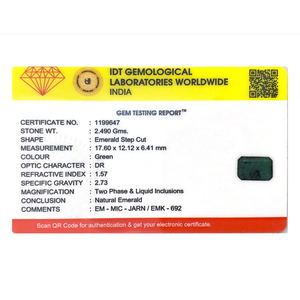 Natural Zambian Emerald Loose Gemstone 12.45 Carat Certified Pear Cut Wholesale - Product Image 4