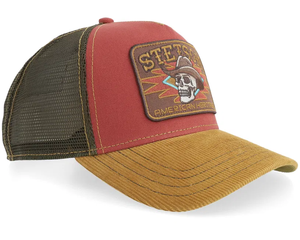 Casquette de camionneur en maille rouge personnalisée avec patch brodé, ajustable, 6 panneaux, décontractée, pour adultes, printemps-été - Product Image 6