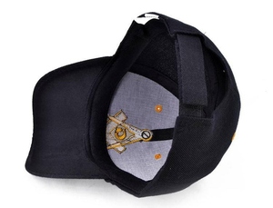 Casquette de baseball Master Mason Navy à 5 panneaux, ajustable, en coton, avec logo maçonnique brodé or de qualité supérieure, respirante et imperméable - Product Image 4