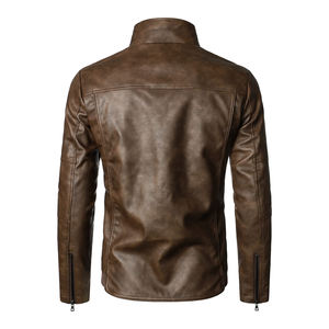 Vestes en cuir pour hommes, design OEM, haute qualité, mode hiver, prix raisonnable, tailles personnalisées, vestes en cuir tendance pour hommes. - Product Image 3