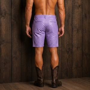 Shorts en cuir d'autruche véritable embossé - Cadeau pour homme en peau d'autruche exotique - Shorts de luxe pour cow-boy et motard - Product Image 2