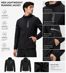 <b>Light</b> <b>Weight</b> <b>Jacket</b> Durable water-resistant and ultra-breathable Perfect for travel hiking or daily wear Stylish fit OEM Service - Product Image 6