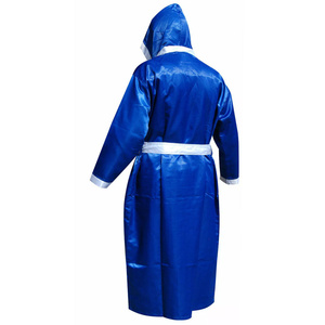 Top Quality Custom Design Comfortable Breathable Satin Silk Robe Wholesale Boxing Hood Robe Customized Martial Art Wear AI-BR-06 - Product Image 6