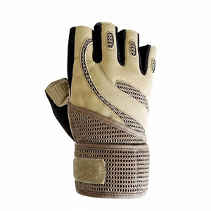 Gants de cyclisme demi-doigts en PU, respirants, antidérapants, avec fermeture auto-agrippante, unisexes, pour activités de plein air - Product Image 2