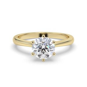 แหวนหมั้นเพชรทรงกลม 0.30 กะรัต เพชรเลี้ยงในห้องปฏิบัติการ ตัวเรือนทอง 18K และแพลตตินัม - Product Image 2