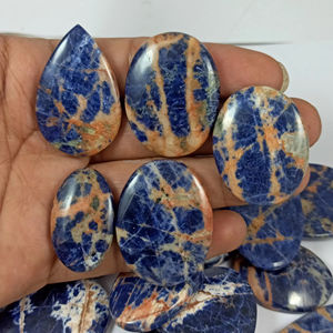Wholesale Lot of Natural Blue <b>Sodalite</b> Cabochon Loose Gemstone of Different Shapes and Sizes for Jewelry Making - Product Image 1