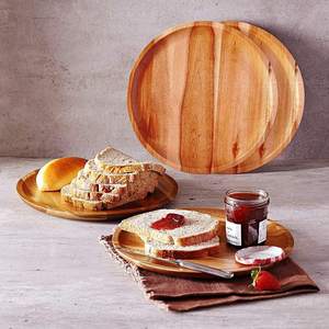 Artisan Handmade Wooden Serving Plate Crafted from Japanese Acacia Mango Wood and Decorative Epoxy Resin Emerald Finish - Product Image 4