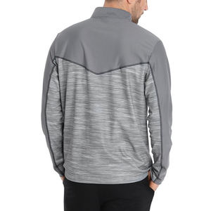 Chaqueta de invierno para hombre, estilo urbano, suave y elástica, de manga larga, con cremallera 1/4, capa intermedia, cortavientos, impermeable, transpirable, delgada, con cuello alto. - Product Image 5