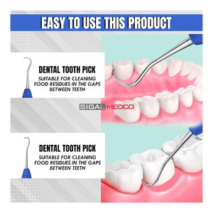 Professional Dental Tools Tartar Scraper for Dentist Personal Use and Pets Plaque Remover for Teeth Premium Oral Care Double - Product Image 4