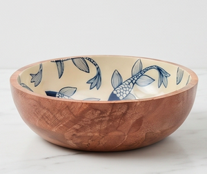 Custom Printed Amazing Mango Acacia Wood Salad <b>Bowl</b> Classic Design Food Safe and Disposable Kitchen Item - Product Image 1
