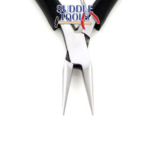 Pince à bec court de 120 mm série LS Light pour bricolage, pince à bec rond demi-ondulé, outils de bijouterie et horlogerie à mors lisses D - Product Image 2