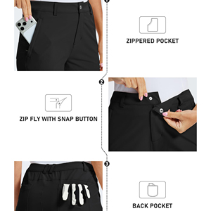 Shorts de golf para mujer con estampado OEM, tela elástica transpirable con logotipo personalizado para ropa de equipo, diseño personalizado para un short de golf cómodo. - Product Image 4