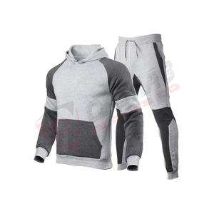 Moda Color-Patchwork Hombres Conjuntos Sudaderas con capucha Pantalones Trajes Ropa deportiva cálida Hombre Manga larga Casual Fitness Deportes Chándales - Product Image 1