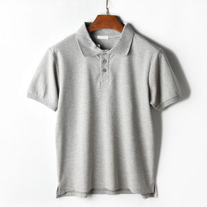 Camiseta de Golf de Alta Calidad con Logotipo Personalizado, para Hombre, Talla Grande, Botones, Manga Corta, Color Sólido, Tejido de Punto, Estilo Gótico, Secado Rápido - Product Image 1