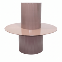 Mesa de Centro Portátil Contemporánea de Aluminio Premium, Mesa Auxiliar de Metal para Sala de Estar, Muebles para Hotel, Cafetería, Exportación a Granel