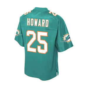 Miami Dolphins Howard 25 Jersey Men's V-Neck Short Sleeve Mesh Football Apparel Moisture Wicking Team Name Print - Product Image 3