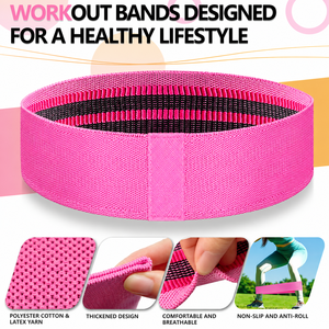 Bandes de résistance en tissu tissé de haute qualité avec grip antidérapant pour femmes et hommes, entraînement de force et exercices du bas du corps - Product Image 5