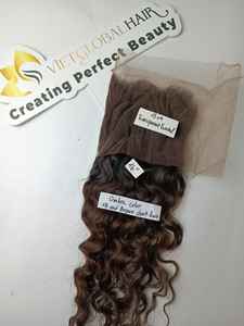 Encaje transparente Frontal Onda natural Color degradado de alta calidad para cabello de mujer negra Cabello vietnamita sin procesar - Product Image 6