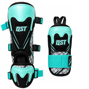 Protège-jambes et coudières QST avec bordure bleue, équipement de protection sportif pour adultes, design léger toutes saisons, néoprène pour le baseball - Product Image 2