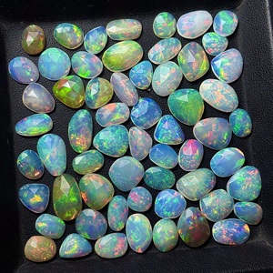 Opale d'Éthiopie naturelle, taille rose, pierres précieuses en vrac, formes libres, cabochons polis pour la fabrication de bijoux, vente en gros, pierres en vrac - Product Image 2