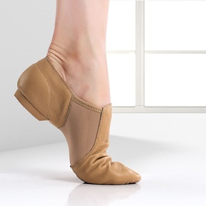 Zapatos de Jazz Profesionales Baifa Danzo con Suela Partida, Parte Superior de Cuero Genuino y Suela Elástica Color Bronceado, Zapatos de Baile Unisex para Mujer - Product Image 3