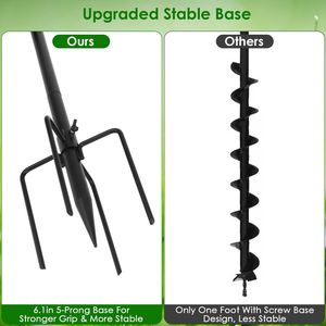 Set Palo per Casetta per Uccelli Resistente da 200 cm, Altezza Regolabile, Base a 5 Punte, Kit di Montaggio per Mangiatoia per Uccelli da Giardino di Qualità - Product Image 5