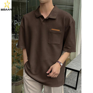 Polo à manches courtes texturé pour homme avec poche, vêtements d'automne - Product Image 2