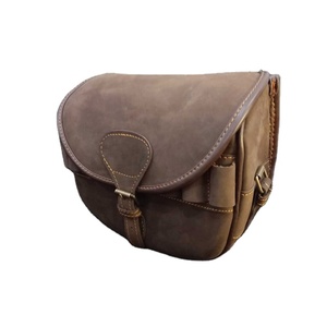 Wholesale Leather Cartridge Bag Chestnut Hunting Shell <b>Pouch</b> Shooting Cartridge Holder 125 Capacity Field Gear - Product Image 1