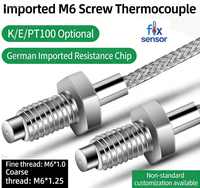 Sonde de température à vis M6, capteur de température de type K, sonde de température PT100, fil de mesure de température pour machine de moulage par injection