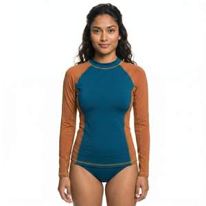 2026 New Women's Long Sleeve Rashguard Anti-Bacterial Retro Floral <b>Print</b> Breathable Quick Dry Eco-Friendly Sbart <b>Surf</b> Swimming - Product Image 1