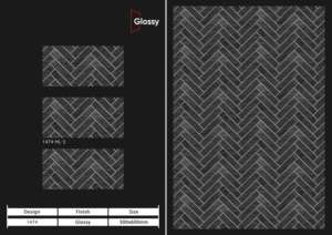 Azulejos de Pared de Cerámica Brillante de 30X60CM, Estilo de Superficie Elegante para Proyectos de Decoración de Paredes Interiores de Baños y Cocinas Modernas - Product Image 3