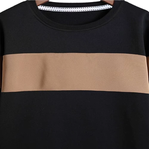 Sweat-shirt à col rond pour homme, coupe classique, tricoté, style color block, décontracté, pour l'automne - Product Image 5