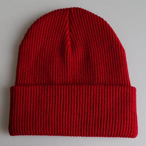 Gorro Unisex de Color Sólido, Gorro de Invierno de Estilo Casual para Adultos, Diseño de Punto Acanalado, Talla 56-58CM - Product Image 3