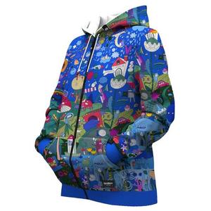 Sudadera con Capucha y Cierre de Cremallera para Hombre, Color Turquesa, Felpa Francesa, Manga Larga, para Otoño - Product Image 6