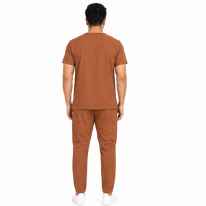 Tenue d'hôpital pour hommes, uniforme médical personnalisé, vêtements de travail pour le personnel médical, chemise et pantalon à col en V, doux et respirant, vente en gros - Product Image 6