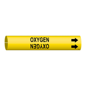 Marqueur de tuyau Brady OXYGEN Snap-On pour les tuyauteries de laboratoire et industrielles - Product Image 1