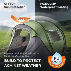 Tenda Pop-up Invernale per 4 Persone, Impermeabile, Tenda Familiare Istantanea con Tettoia Frontale - Product Image 1