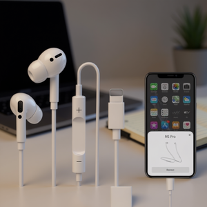 Écouteurs filaires pour <span class=keywords><strong>iPhone</strong></span> <span class=keywords><strong>avec</strong></span> connecteur Lightning, son stéréo, casque audio - Product Image 3