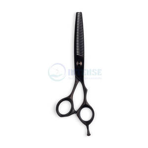 Ciseaux de coiffure ultra-légers noirs mats professionnels en acier inoxydable, outil de coiffure pour salon, fournisseur en gros - Product Image 4