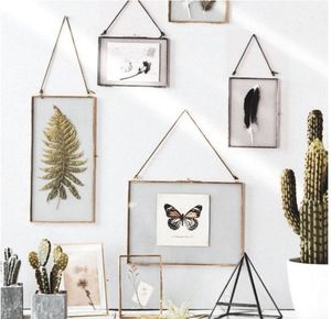 Home Decor Glass & Metal Hanging Photo <b>Frame</b> for Wall Decoration With Hanging Chain, with 2 Sides Glass Customized <b>Frames</b> - Product Image 1