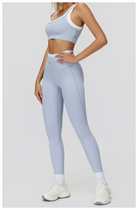 Ensemble de fitness pour femmes, soutien-gorge de sport et leggings taille haute, vêtements de sport extensibles pour la gym, le yoga, l'entraînement, la course à pied, le quotidien, confortables - Product Image 5