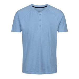Wholesale High Quality Unisex Henley T <b>Shirt</b> Plus Size Canvas <b>Short</b> <b>Sleeve</b> <b>Grandad</b> Neck Casual Summer Tops Premium Cotton Breath - Product Image 2