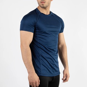 Camiseta Casual de Algodón 100% para Hombre, Cuello Redondo, Manga Corta, Secado Rápido, Transpirable, Corte Regular, Color Azul Marino - Product Image 2