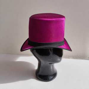 Premium quality custom Handmade Hot Pink <b>Top</b> Hat Bold Statement Hat for Steampunk Mad Hatter Cosplay & Festivals - Product Image 4