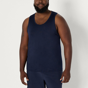 Débardeur de sport pour homme personnalisé avec logo, respirant, coupe ajustée, col rond, pour musculation, fitness et entraînement, vêtement de sport actif - Product Image 6